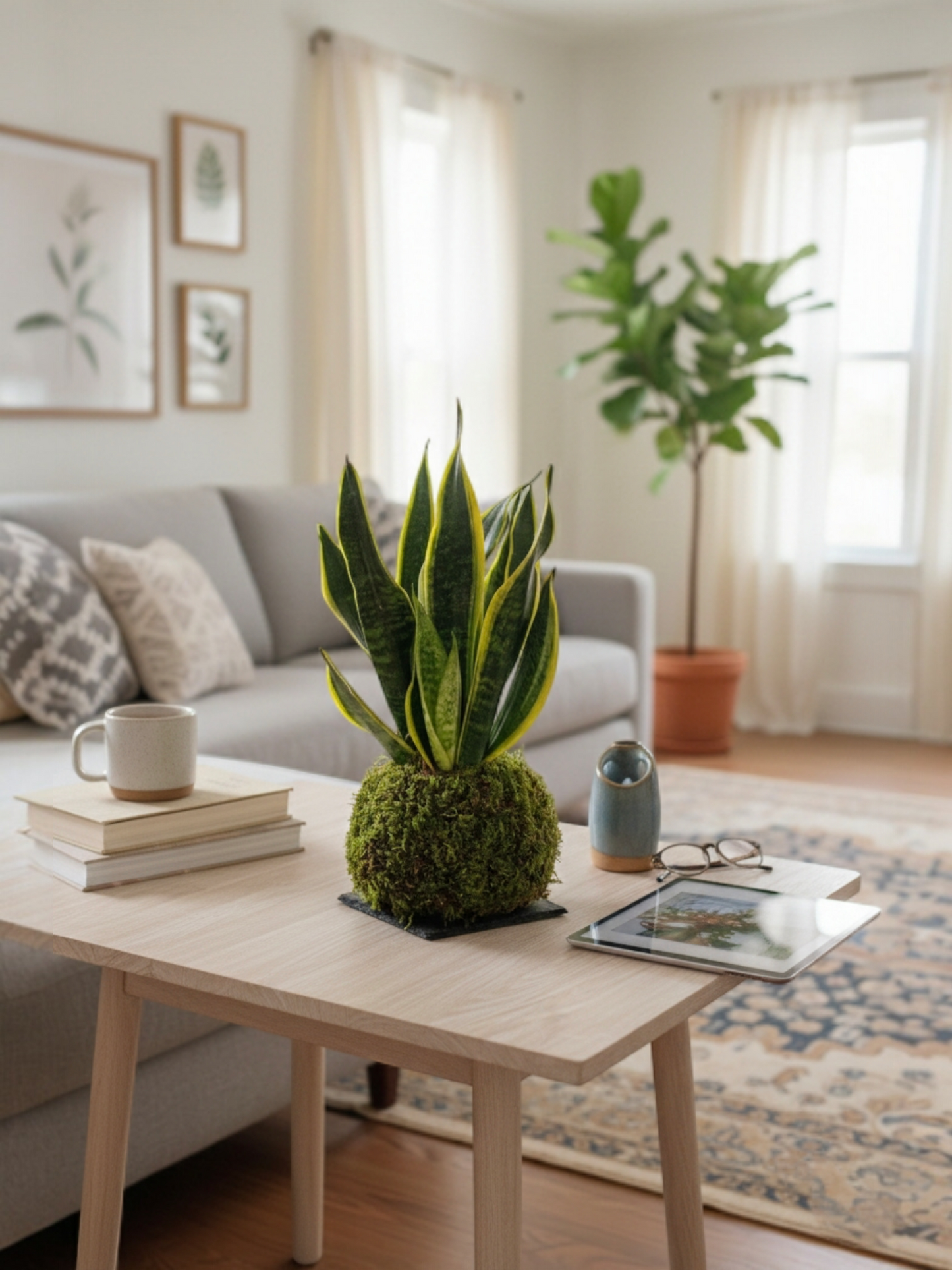 Kokedama Sansevieria Trifasciata